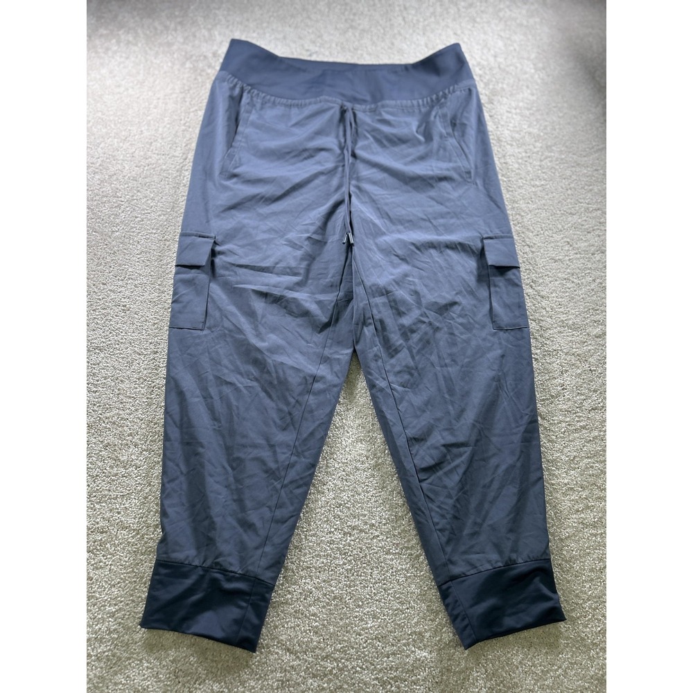 Athletic Pants Womens 0X‎ 14W Gray Cargo Joggers Elastic Waist Cuffed Plus
